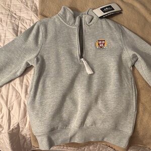 NWT! Charles River Apparel Heather Gray Kids Quarter-Zip Sweatshirt